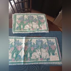 Vintage tapestry placemats/runner by Park B. Smith